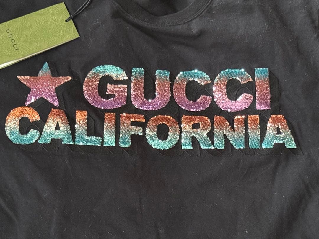新品GUCCI CALIFORNIA レインボースパンコールTシャツ サイズM 新品GUCCI CALIFORNIA レインボースパンコールTシャツ サイズM