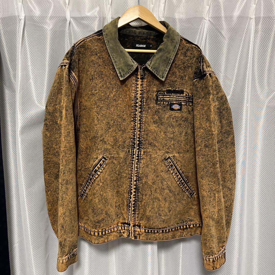 X-LARGE×Dickiesブラウン ワークジャケット