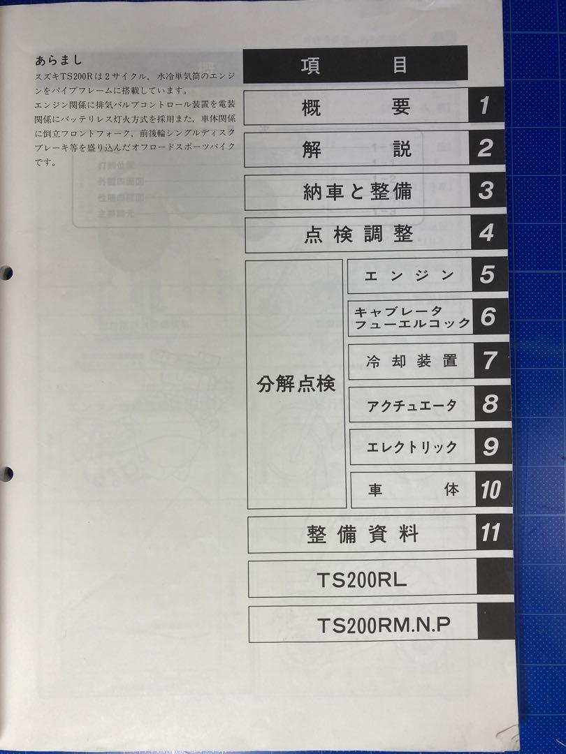 スズキ TS200R （SH12A） サービスガイド