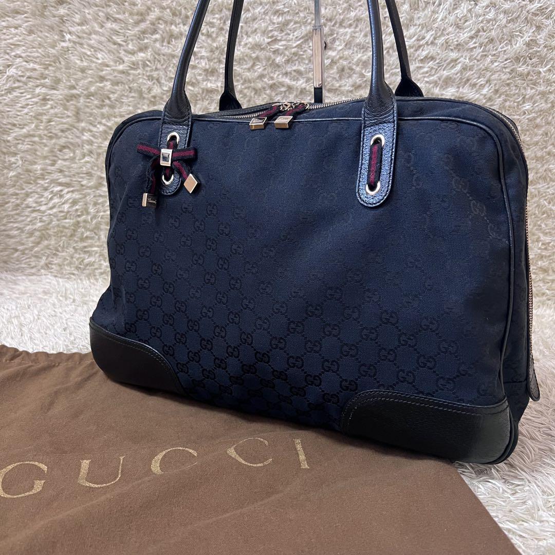 ☆極美品☆GUCCI グッチ　ビジネスバック　プリンシー　GG シェリー　黒