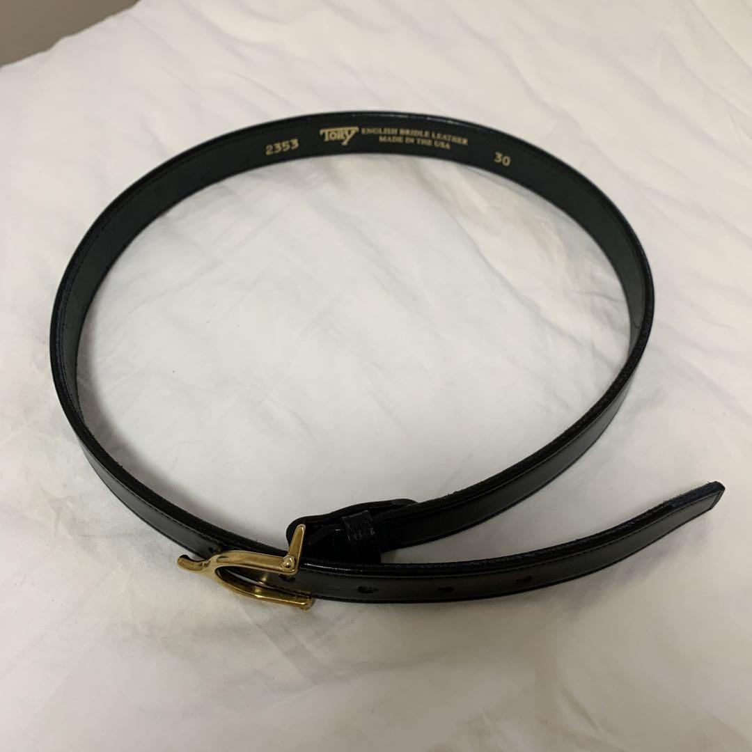 TORY LEATHER 【2353】1 SPUR BUCKLE BELT 30