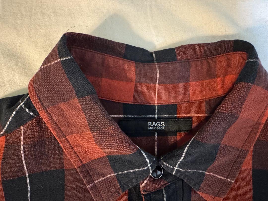 Rags McGREGOR オンブレ シャツ レッド L