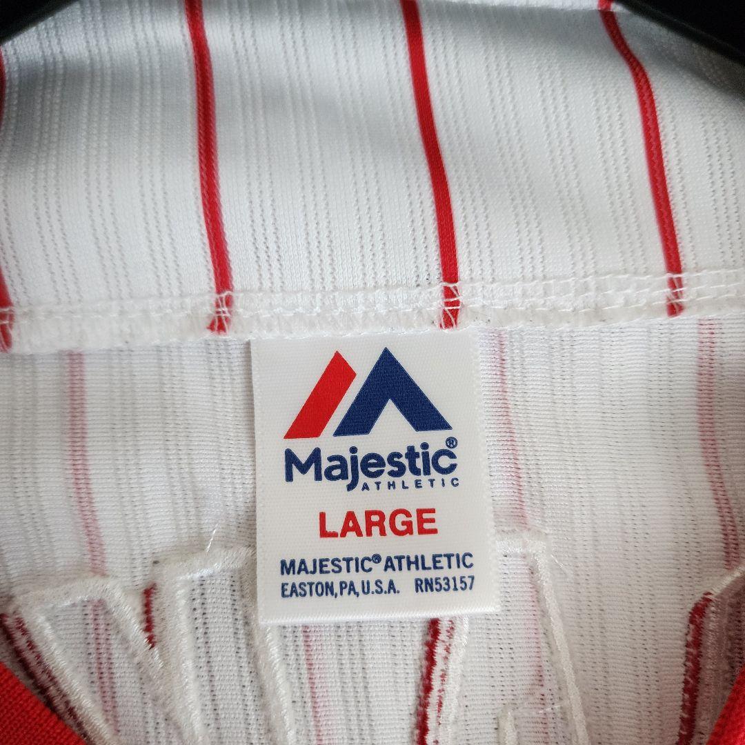 【未使用級】MAJESTIC 東京ヤクルトスワローズ 村上宗隆 ユニフォーム L
