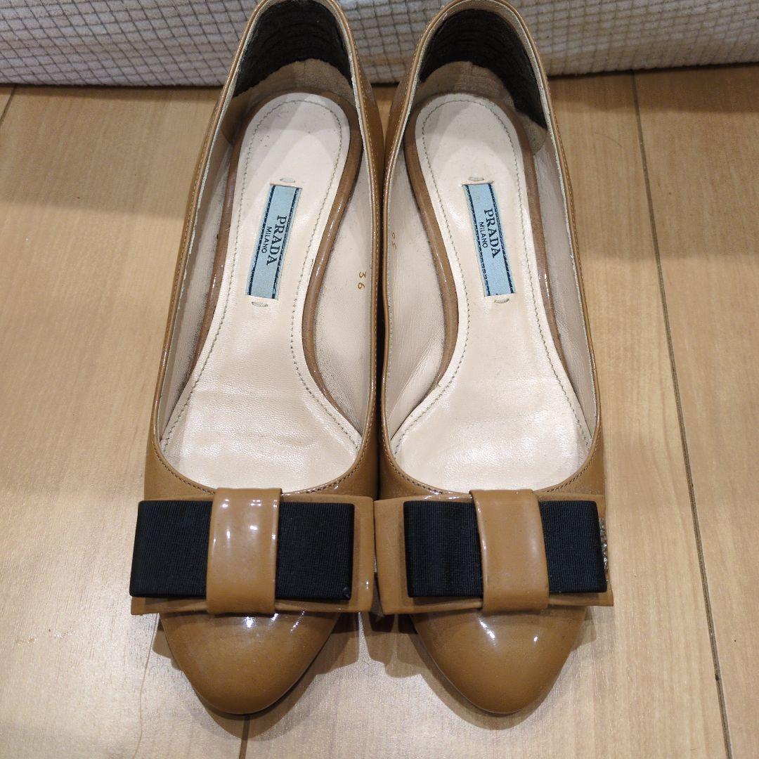 PRADA(プラダ) / リボンパンプス/37/BLK/レザー | 中古品の販売
