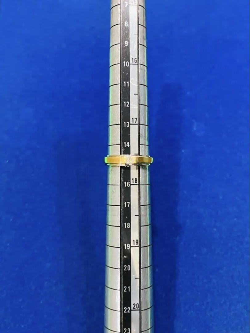 【ファッションリング】K18/PT900/ダイヤモンド/#15/ゴールドバンド