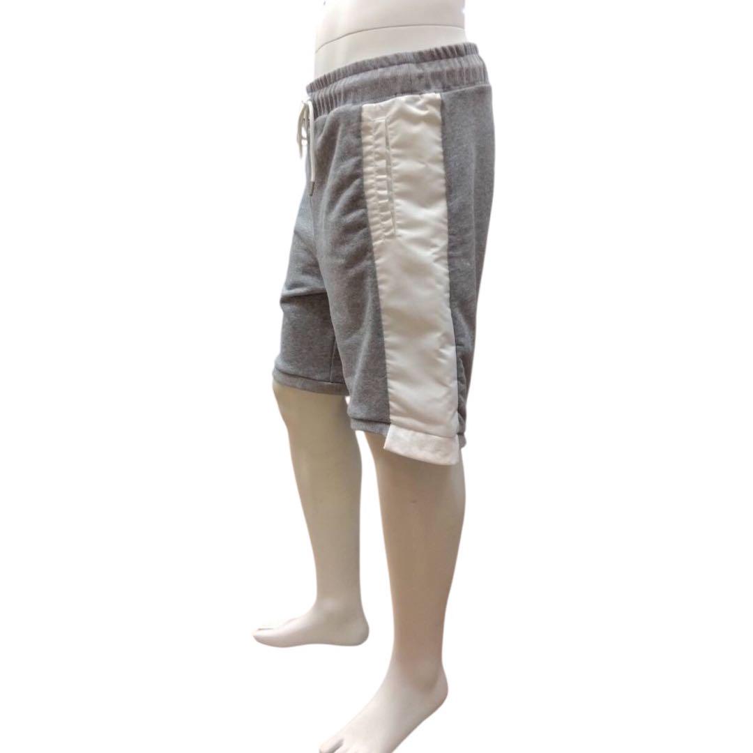 ⭐️新品未使用⭐️ナイロンツイル×フレンチテリーサイド切替ハーフパンツ　Mサイズ