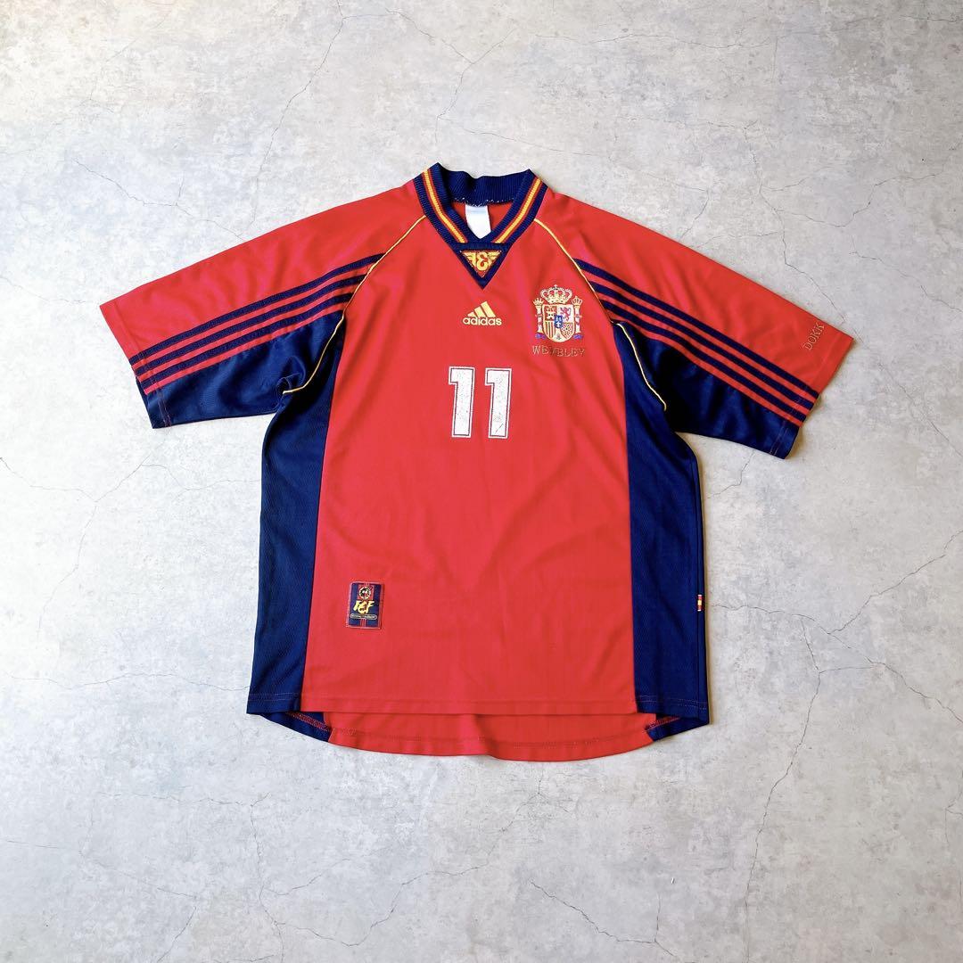 専用2000年★aidas スペイン代表 ユニフォーム ゲームシャツ 2XO 00s adidas スペイン代表 ゲームシャツ Tシャツ y2k - メルカリ