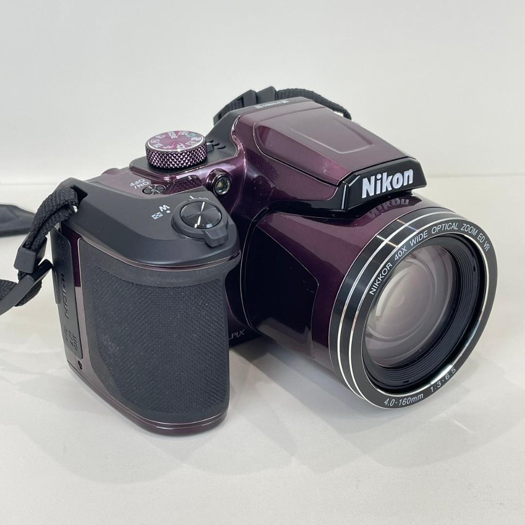 2678 NIkon クールピクス B500 コンパクトデジタルカメラ プラム色
