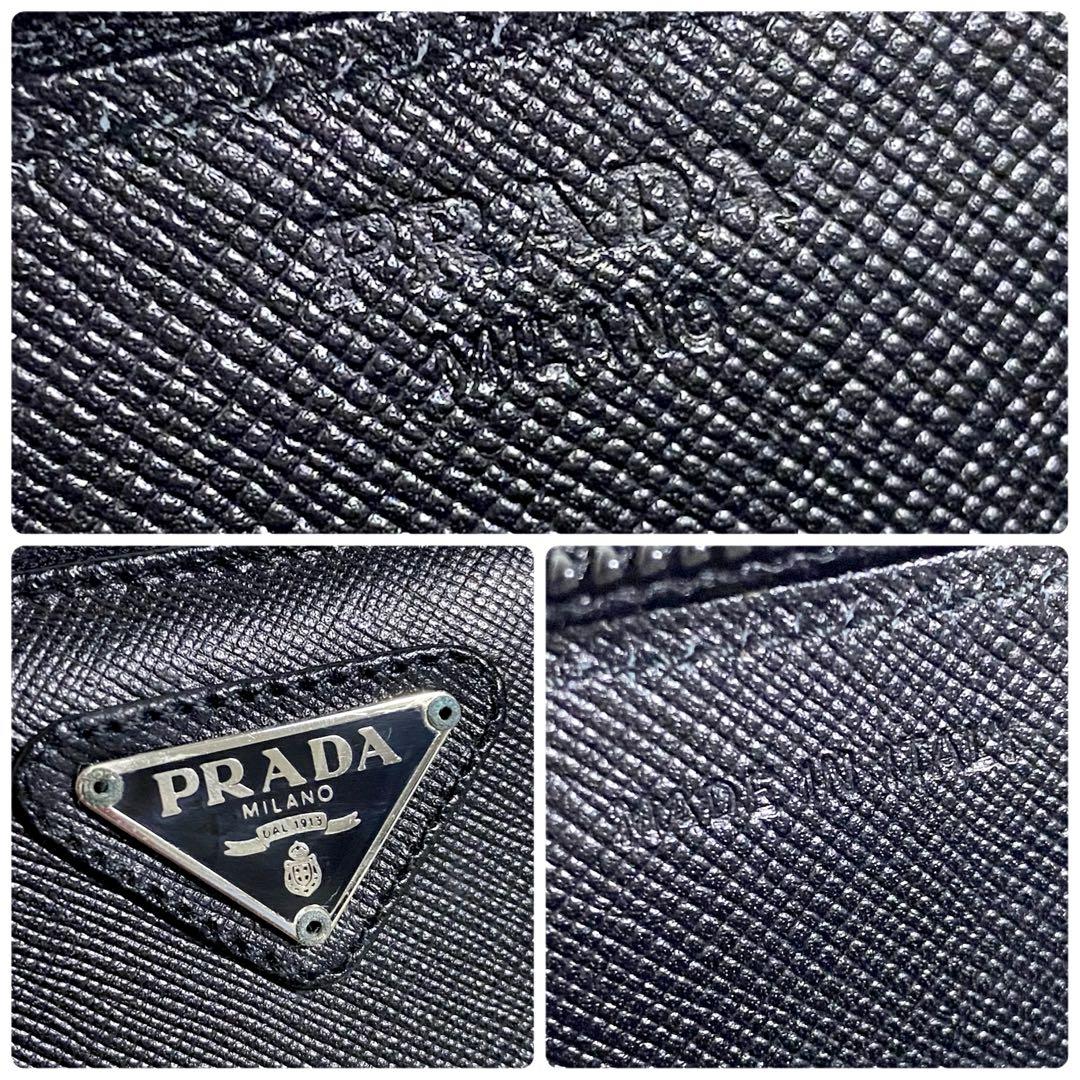 ✨極美品✨PRADA プラダ サフィアーノレザー コインケース ブラック 小銭入