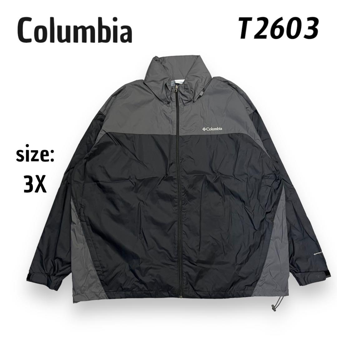 即購入OK】Columbia ナイロンジャケット サイズ3X グレー 黒