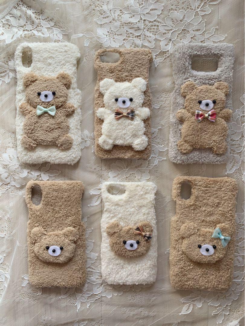 在庫処分！900円～！くまちゃんiPhoneケース ハンドメイド