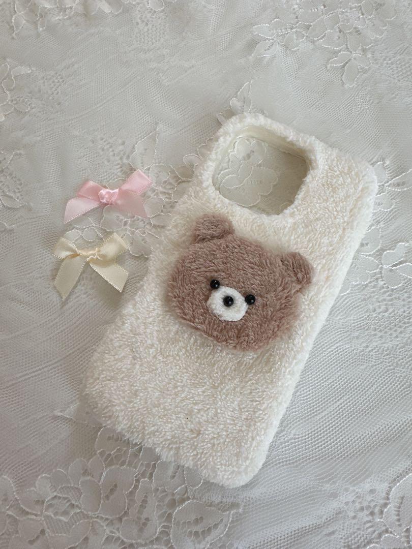 在庫処分！900円～！くまちゃんiPhoneケース ハンドメイド