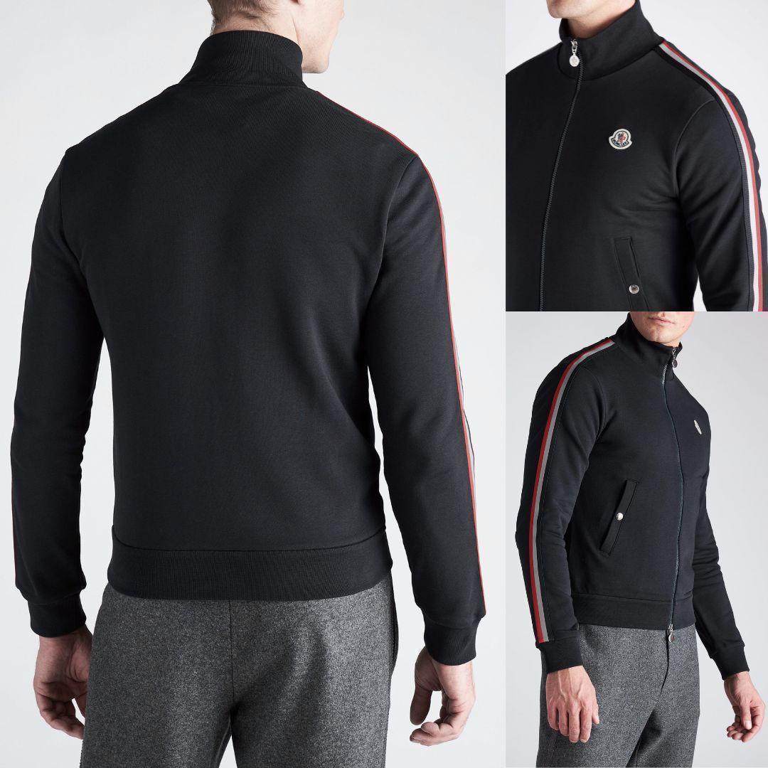 新品未使用タグ付き☆MONCLER ストライプライン トラックジャージ XL 黒