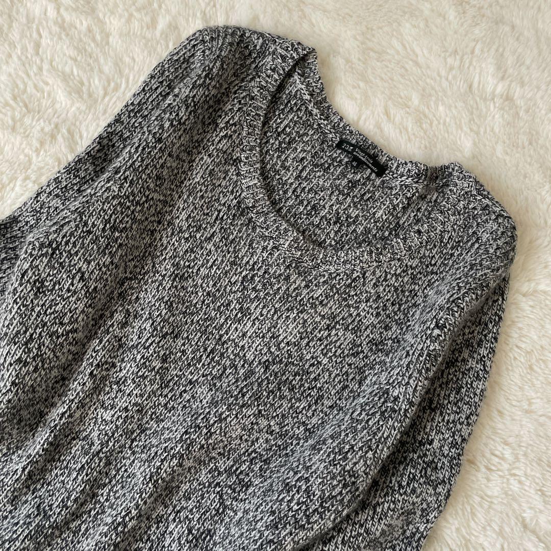 極美品】23区 ペプラムニット カシミヤ混 大人可愛い 大きめ