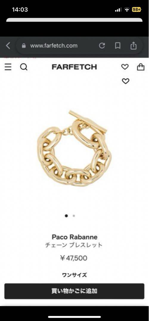 アクセサリー paco rabanne XL LINK BRACELET GOLD