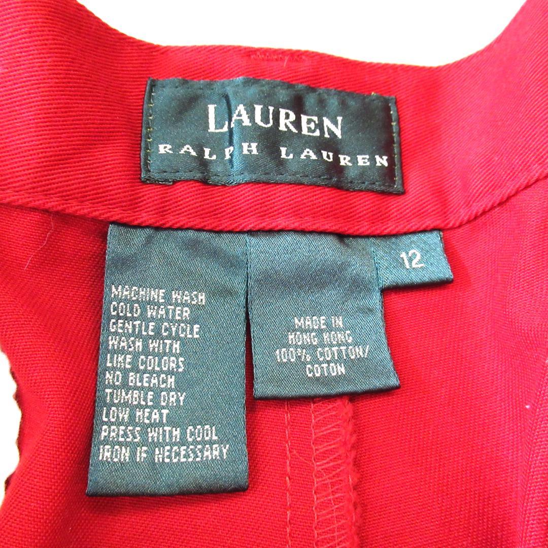 ラルフローレン ベルト付き ショーツ 赤 LAURENタグ 古着 00S