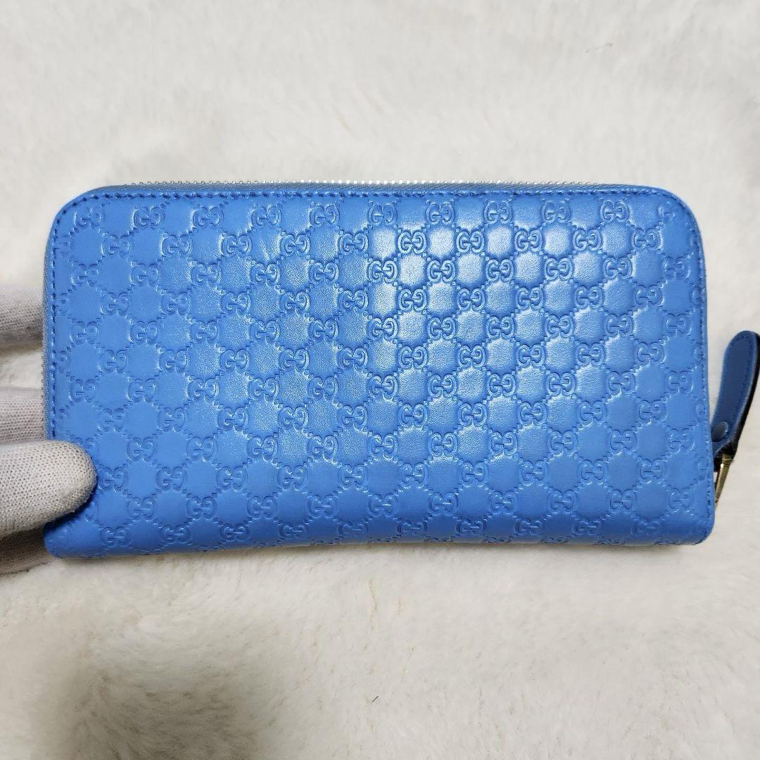 ✨美品　付属品あり✨グッチ　長財布　ラウンドファスナー マイクロシマ　レザー