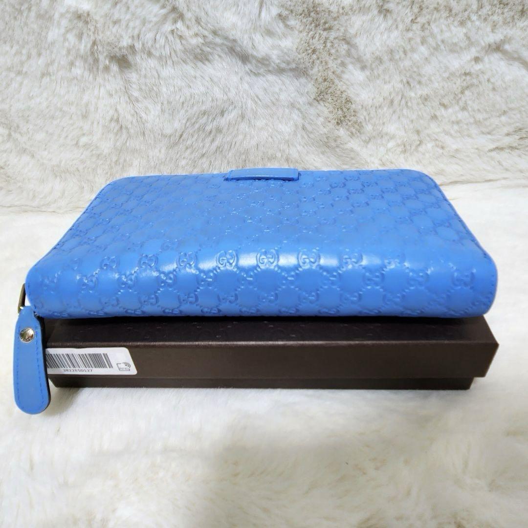 ✨美品　付属品あり✨グッチ　長財布　ラウンドファスナー マイクロシマ　レザー