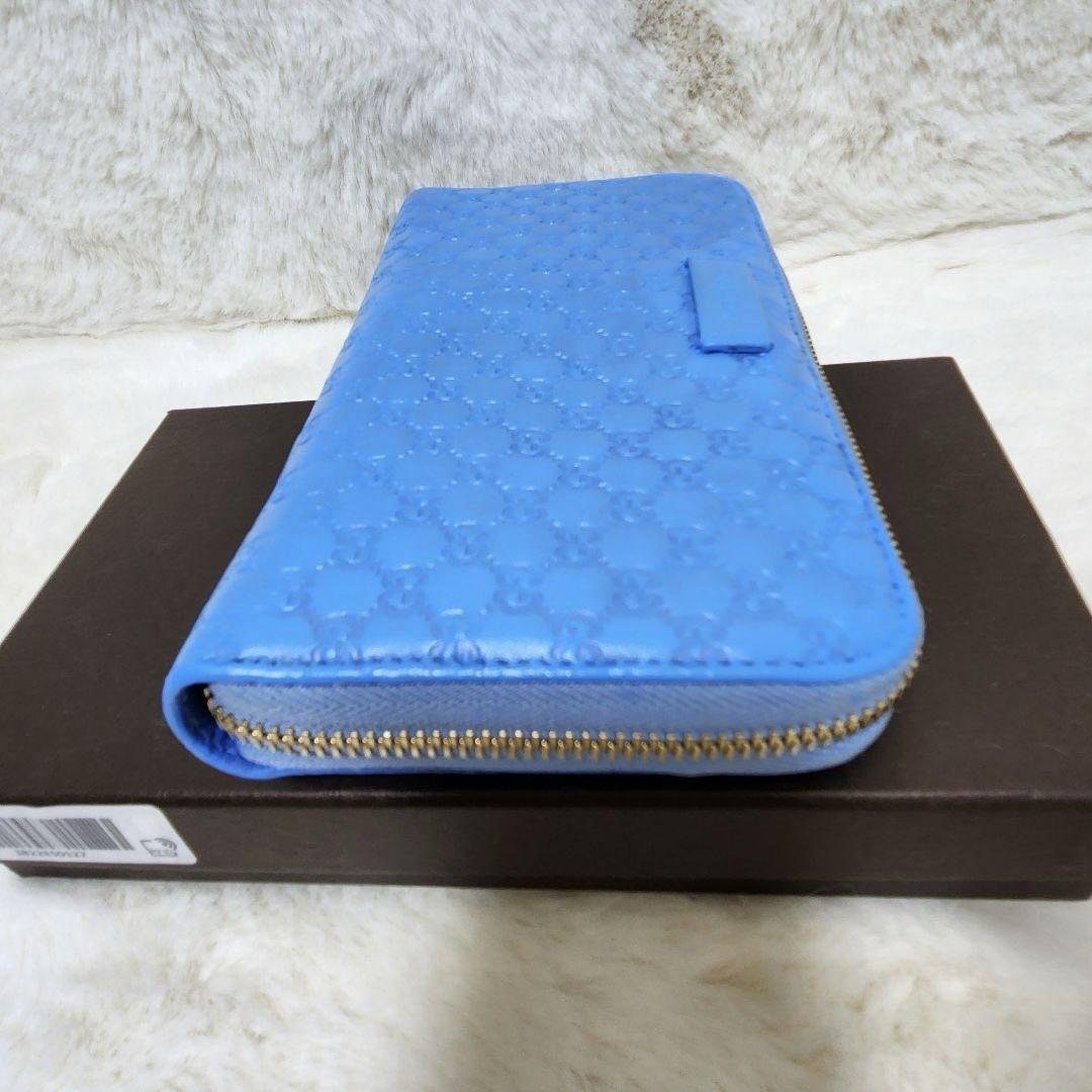 ✨美品　付属品あり✨グッチ　長財布　ラウンドファスナー マイクロシマ　レザー