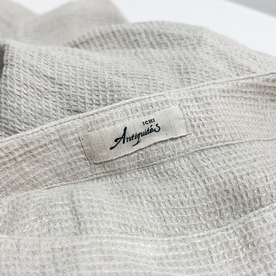 ICHI Antique's リネンワッフルワンピース ナチュラル イチアンティ