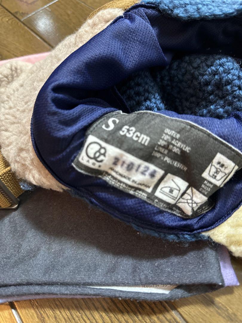 LADE beanie  ニット帽　レザー　耳当て