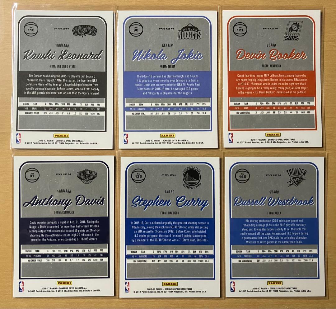 NBA SUPERSTAR 2016 初代 OPTIC HOLO 6枚セット目立った傷や汚れなし UP786_INFO