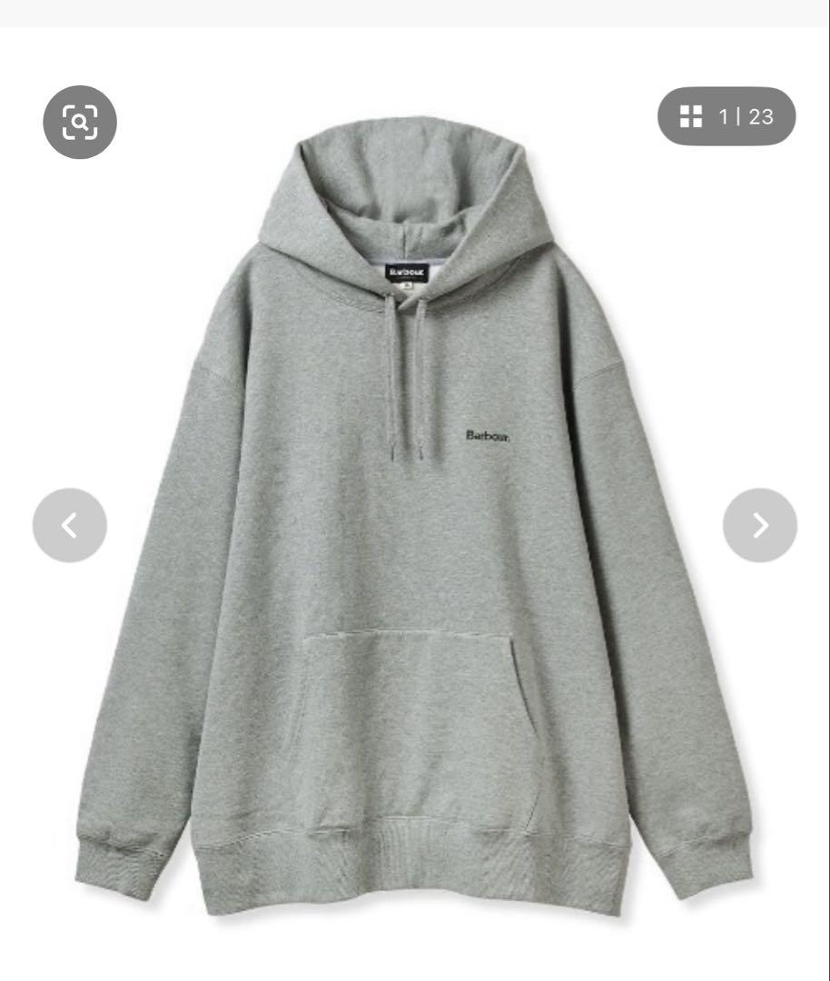 Barbour ワンポイント ロゴ スウェット フード パーカー Mサイズ