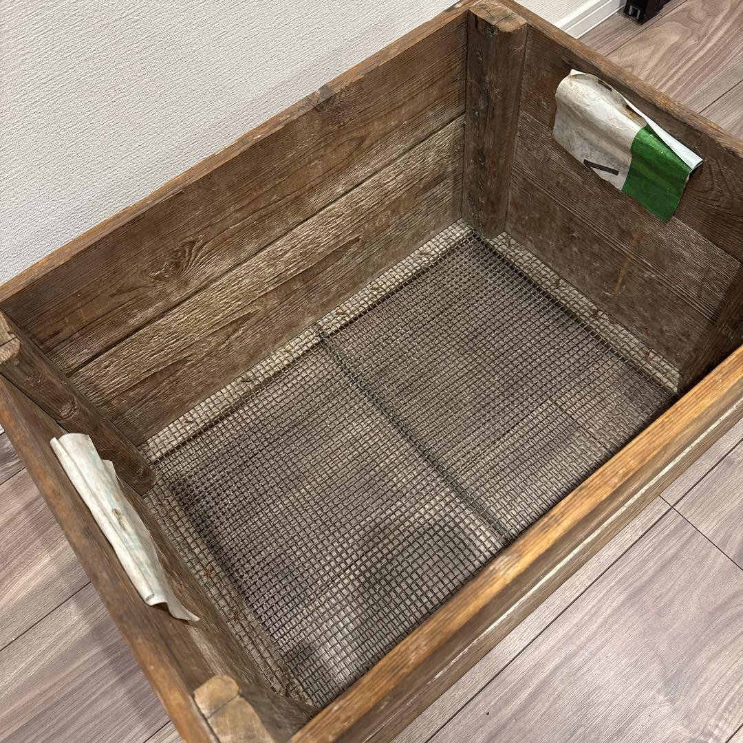 【リーフ】キャベツボックス アンティーク木箱 ヴィンテージ　①