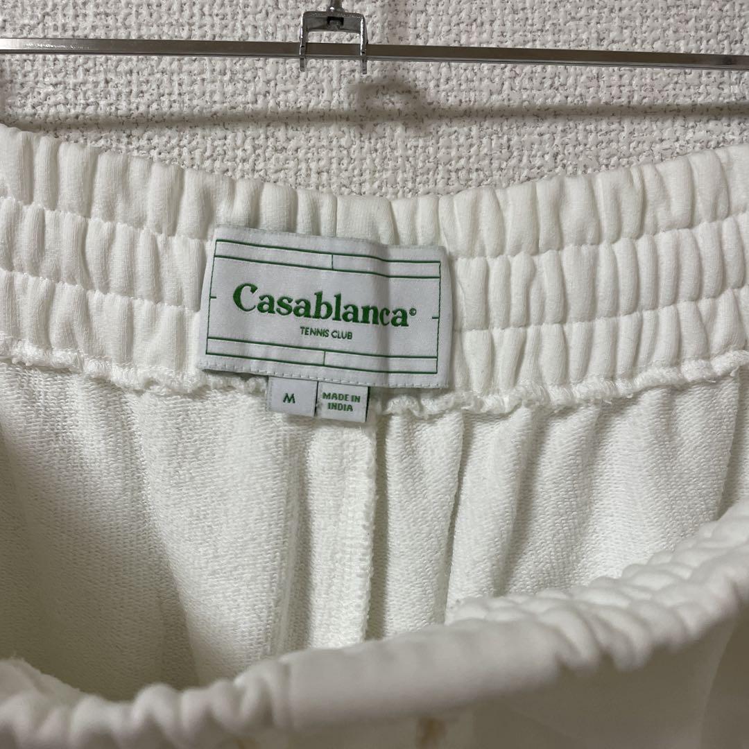[美品]Casablanca カサブランカ ラインスウェットパンツ 白ホワイト