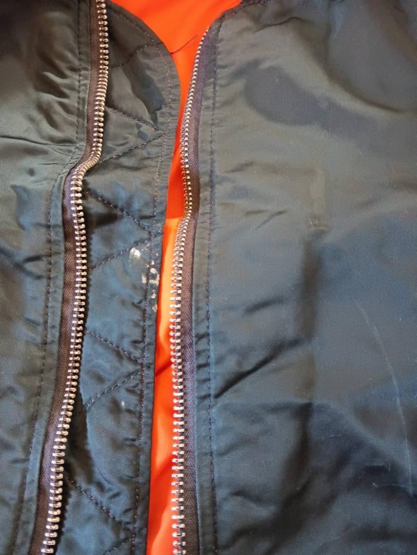 ALPHA 80s90s三本タグ USA製 MA-1 XLサイズ NAVY