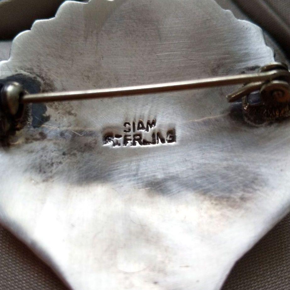 ヴィンテージ シルバー925 孔雀 ブローチ マーカサイト ピーコック sterling SILVER SIAM サイアム 孔雀 ピーコックブローチ - メルカリ