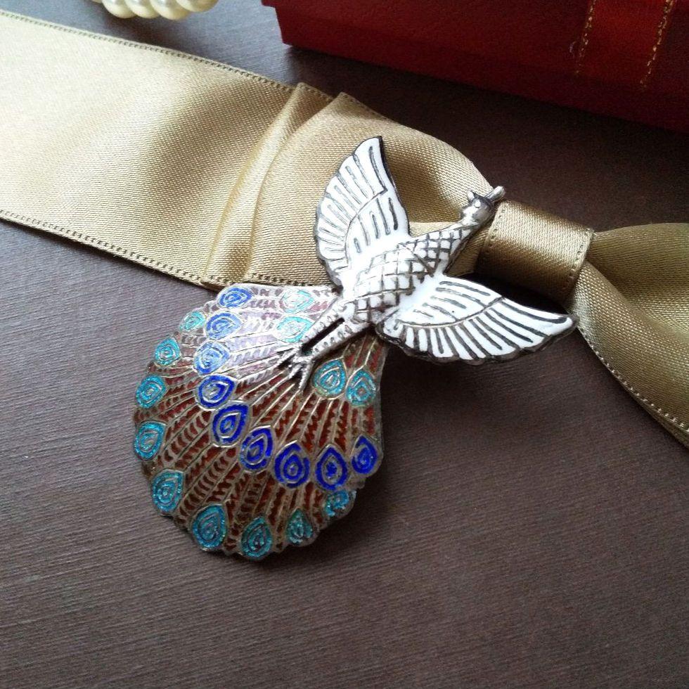 sterling SILVER SIAM サイアム 孔雀 ピーコックブローチ - メルカリ
