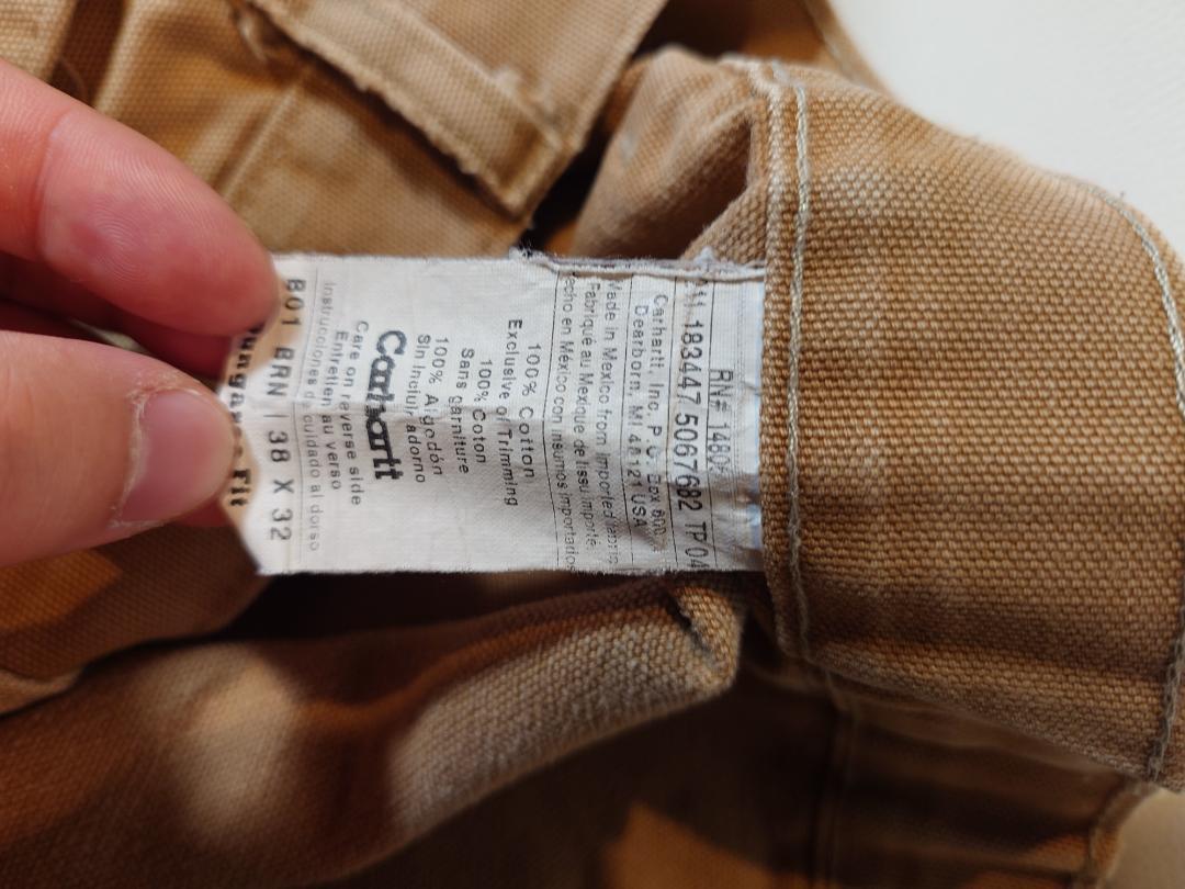Dungaree Fit Carhartt B01 BRN 38x32メキシコ産
