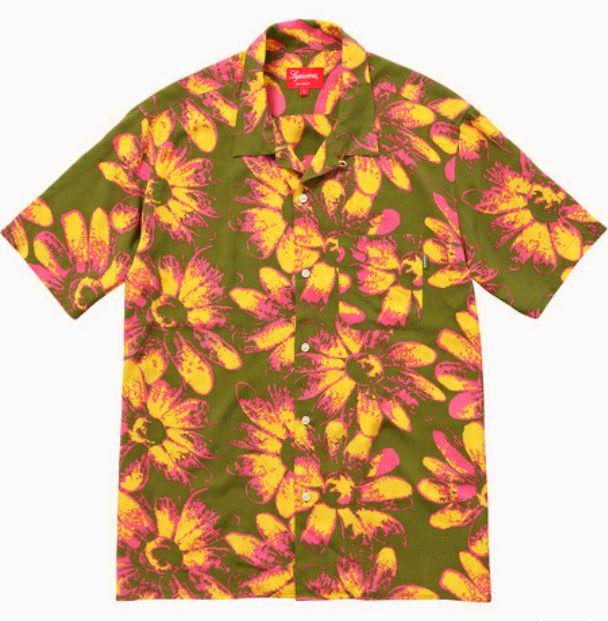 シュプリーム 17SS Daisy Rayon デイジーレーヨン アロハシャツ