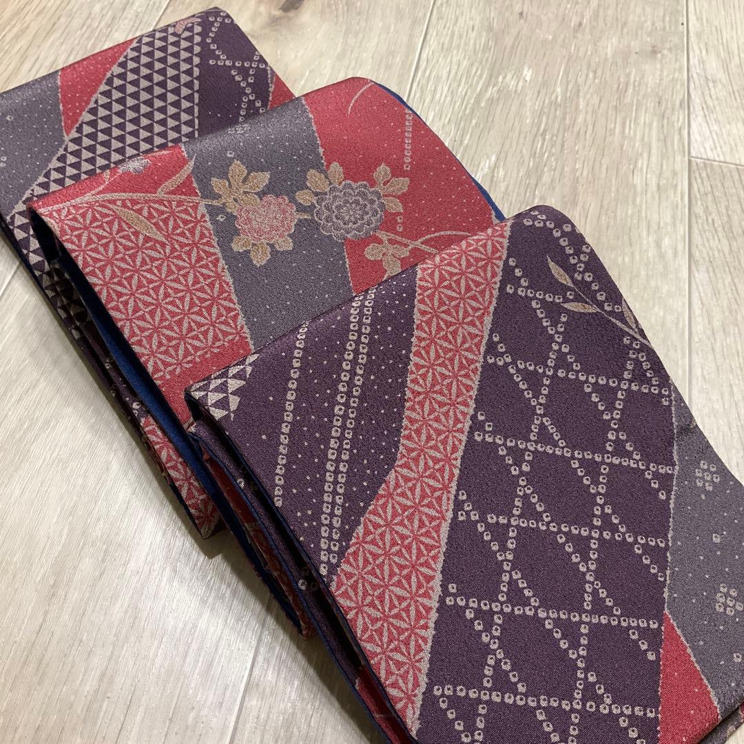 再入荷♪ ○未使用同然○最高級半幅帯○ちりめん○縮緬○リバーシブル