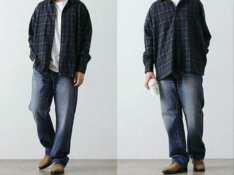 【新品】FUJITO（フジト） オンブレシャツ シャドーチェック ネルシャツ