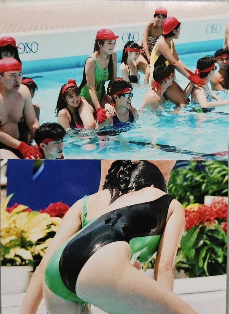 ⑤西田ひかる水泳大会水着写真Lサイズ22枚