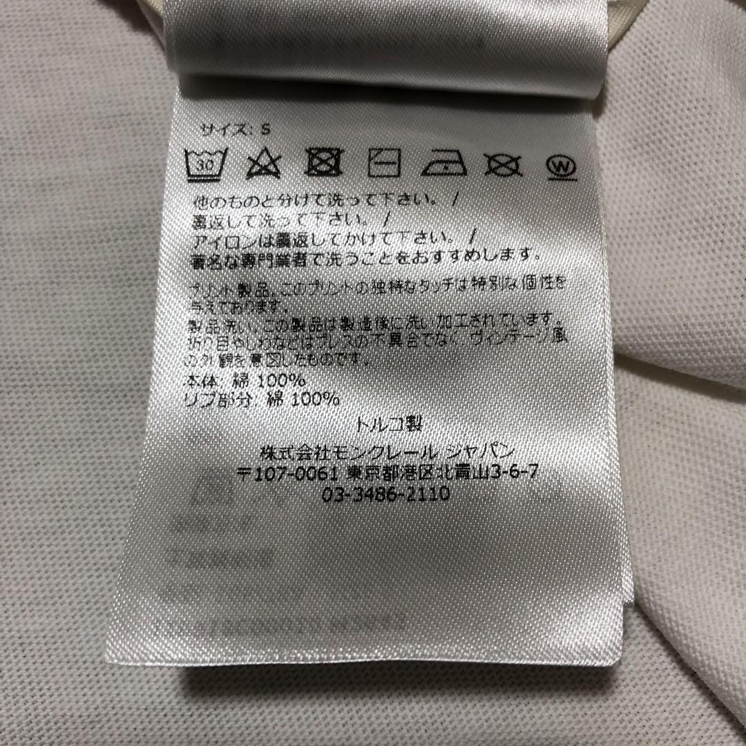 極美品　モンクレール　フロントプリントTシャツ　S 国内正規品 4S321