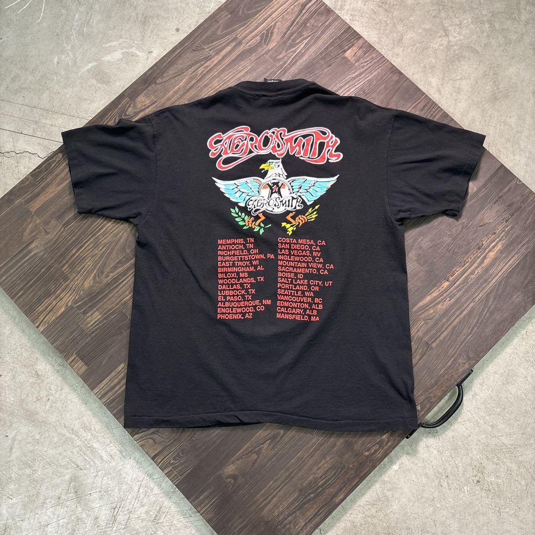 7SM1 90's giant エアロスミス　シングル　Tシャツ　USA製　古着
