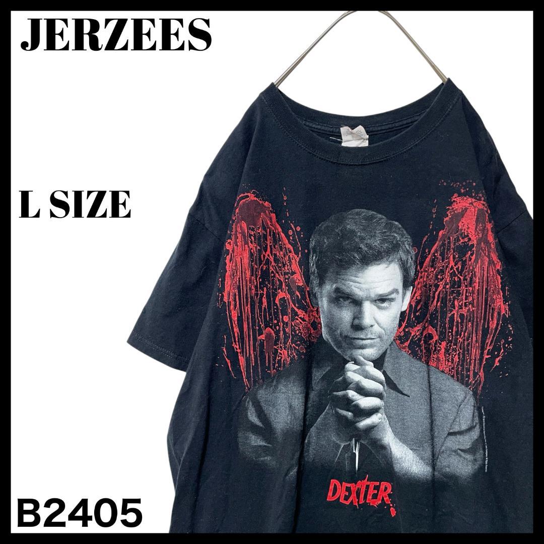 古着 海外ドラマ DEXTRE デクスター Tシャツ 連続殺人鬼 翼 黒 L