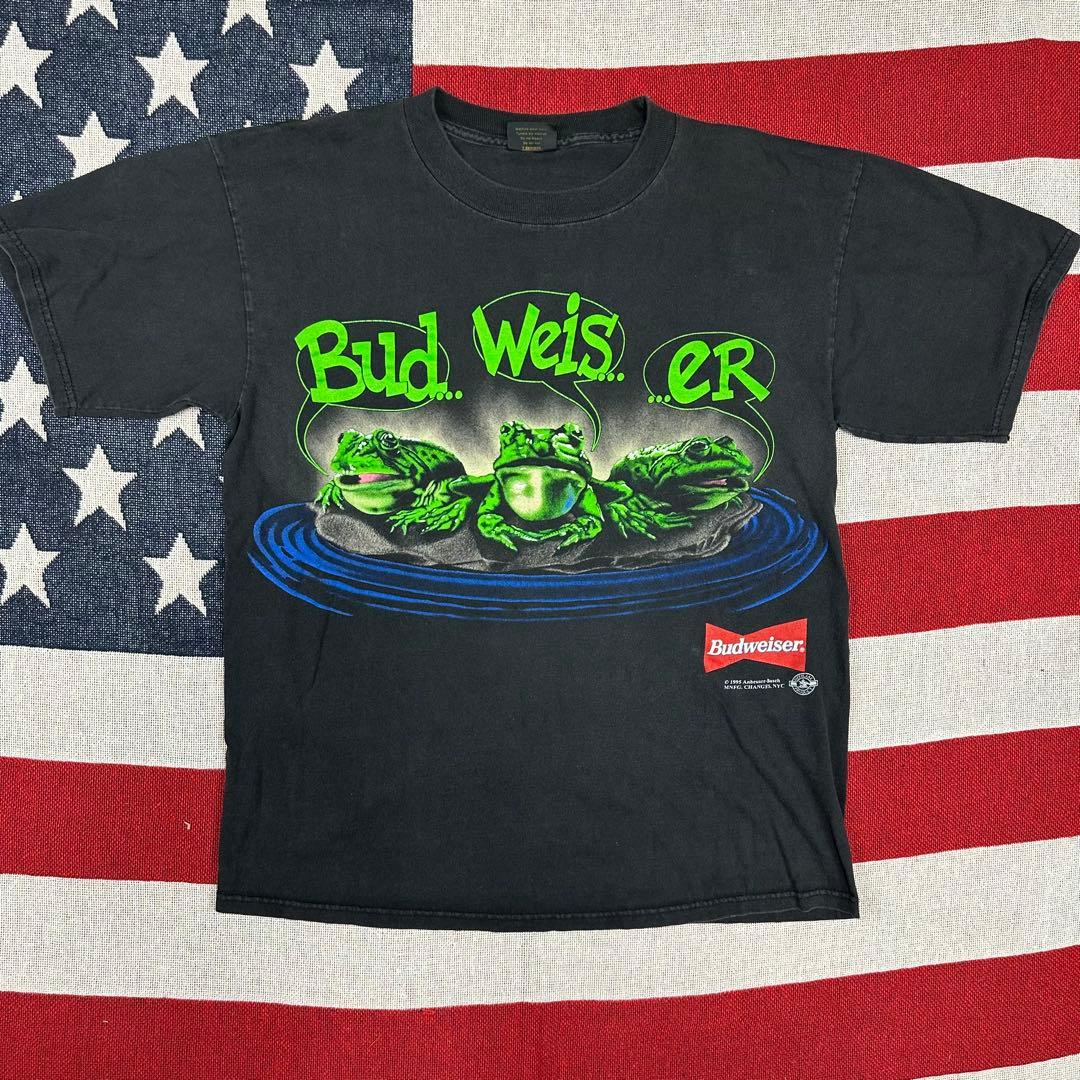 90s ビンテージ　バドワイザー　カエル　　budweiser フェード US製