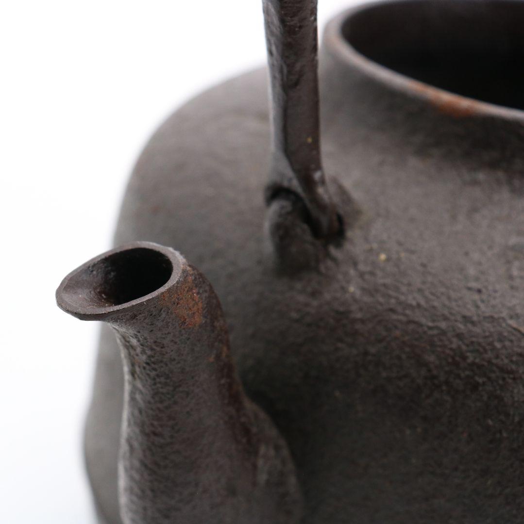 人気満点 釜師 菊地政光造 阿弥陀堂 鉄瓶 斑紫銅 煎茶道具 共箱 C415 GK1 工芸品