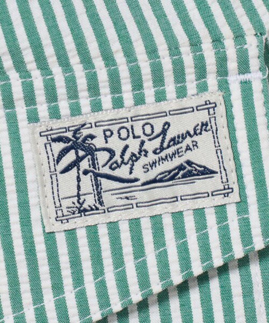 POLO RALPH LAUREN サーフショーツ 希少L シアサッカー 緑
