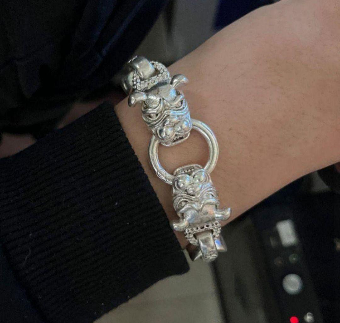 メンズ シルバーブレスレット S925アクセサリーアンティーク