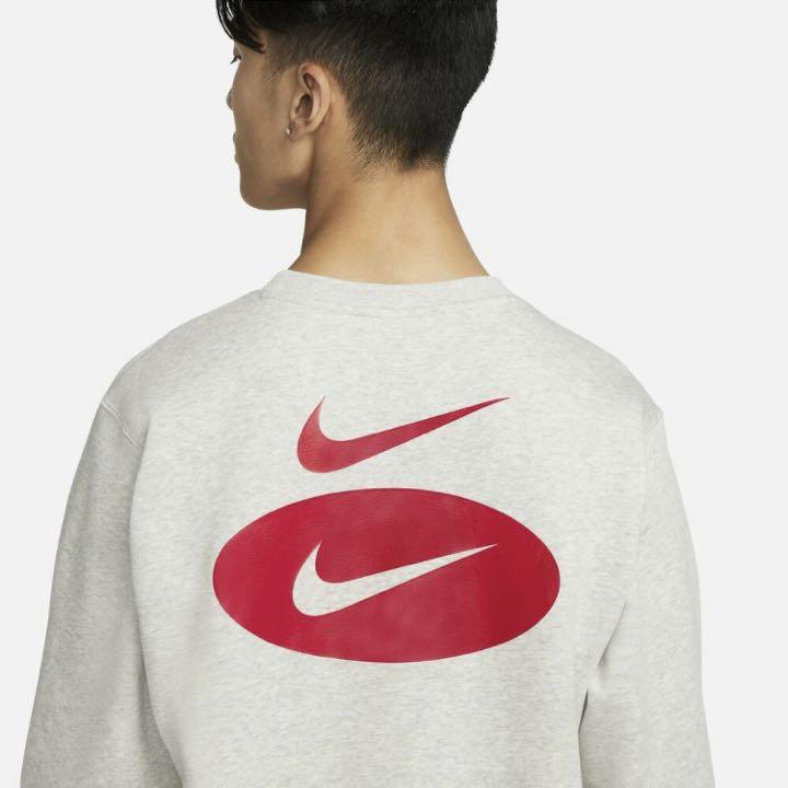 新品限定！ナイキスウォッシュモノグラムトレーナーXL/NIKEグレー