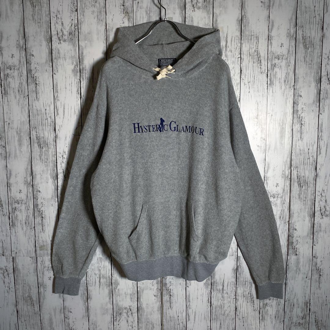 【希少】ヒステリックグラマー パーカー 刺繍ロゴ ビックシルエット 即完売注意