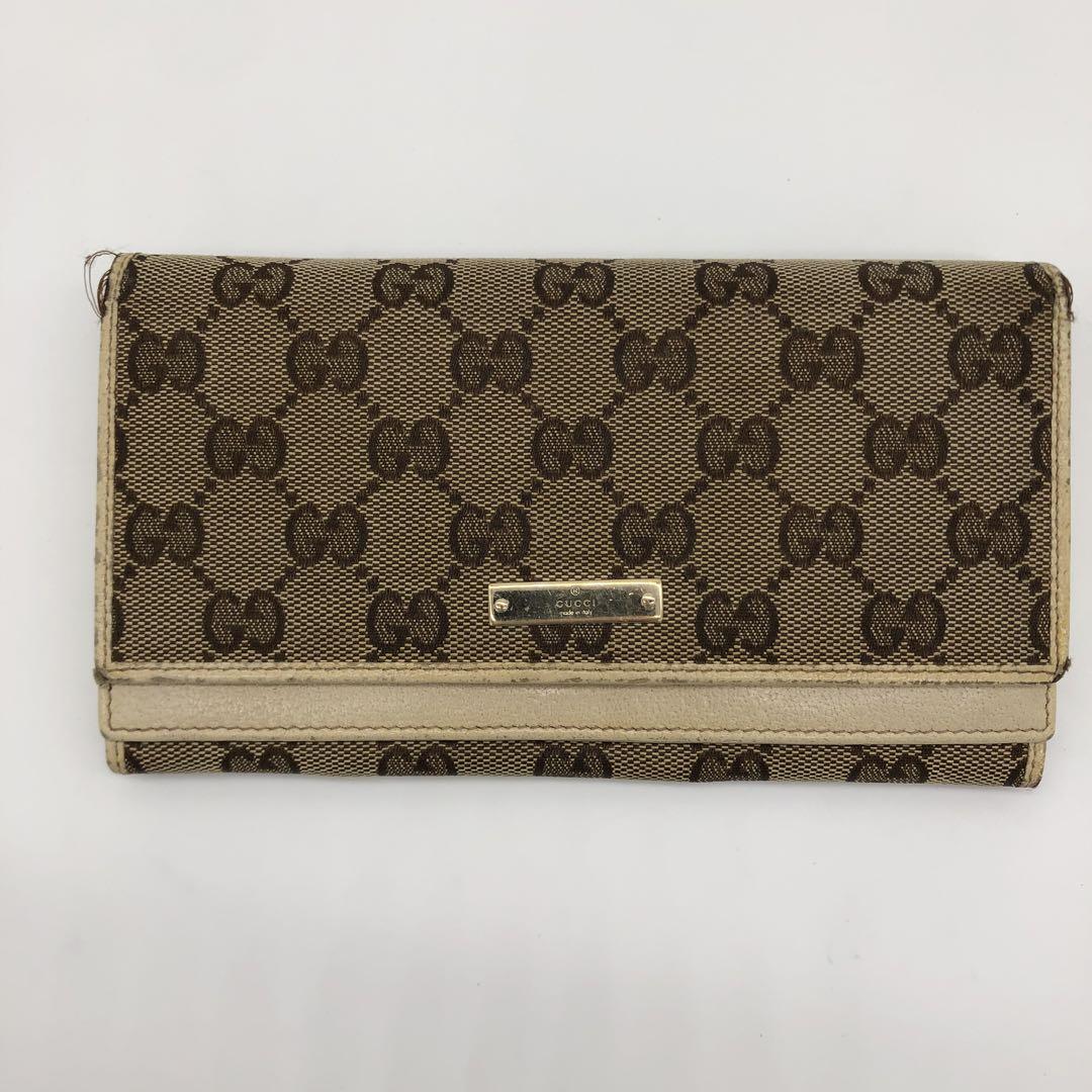 グッチ 長財布 Wホック GGキャンバス 112715 2888 レディース