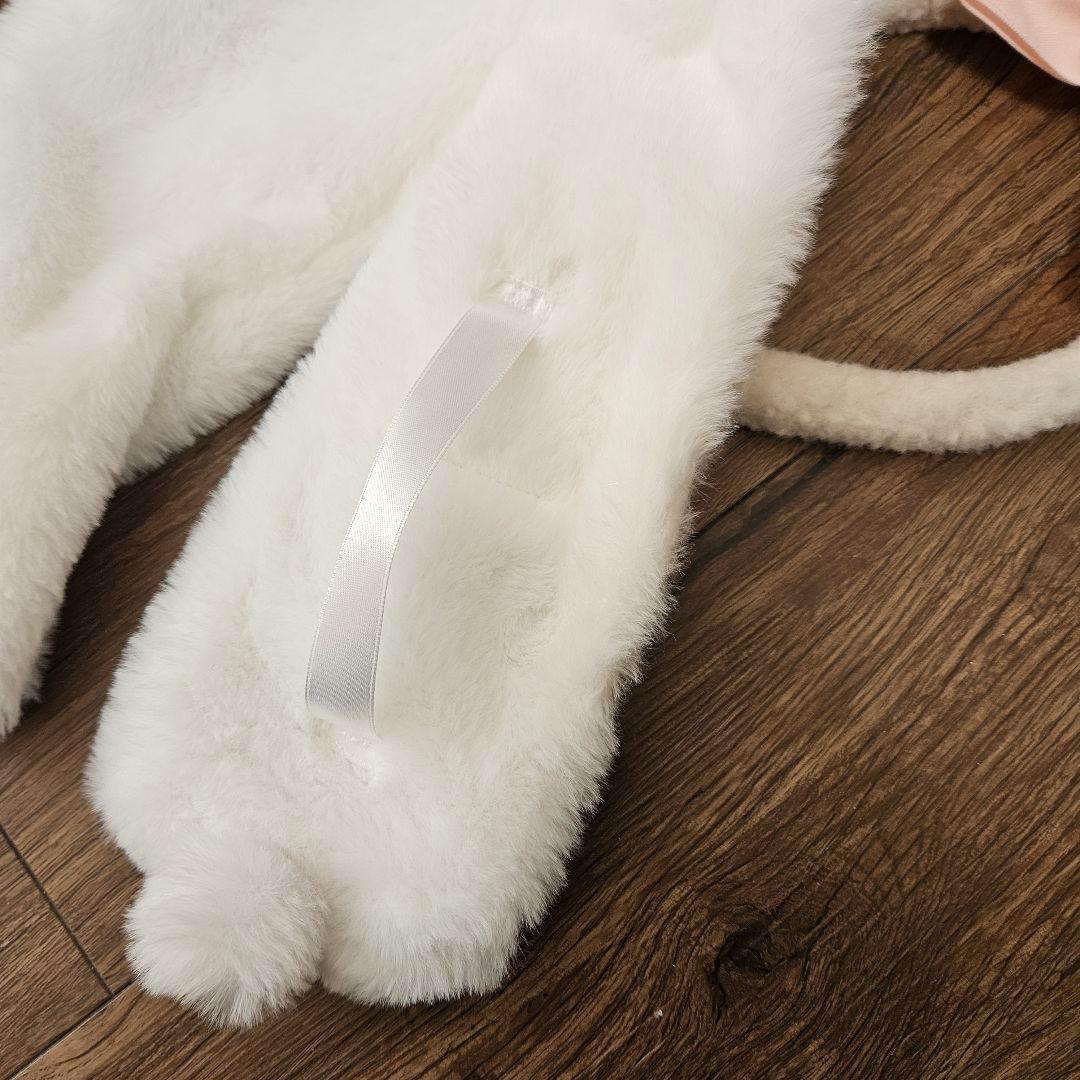 G114 ネコ 猫 肉球 ファーゴスロリ ロリータワンピース フルセット 白XL