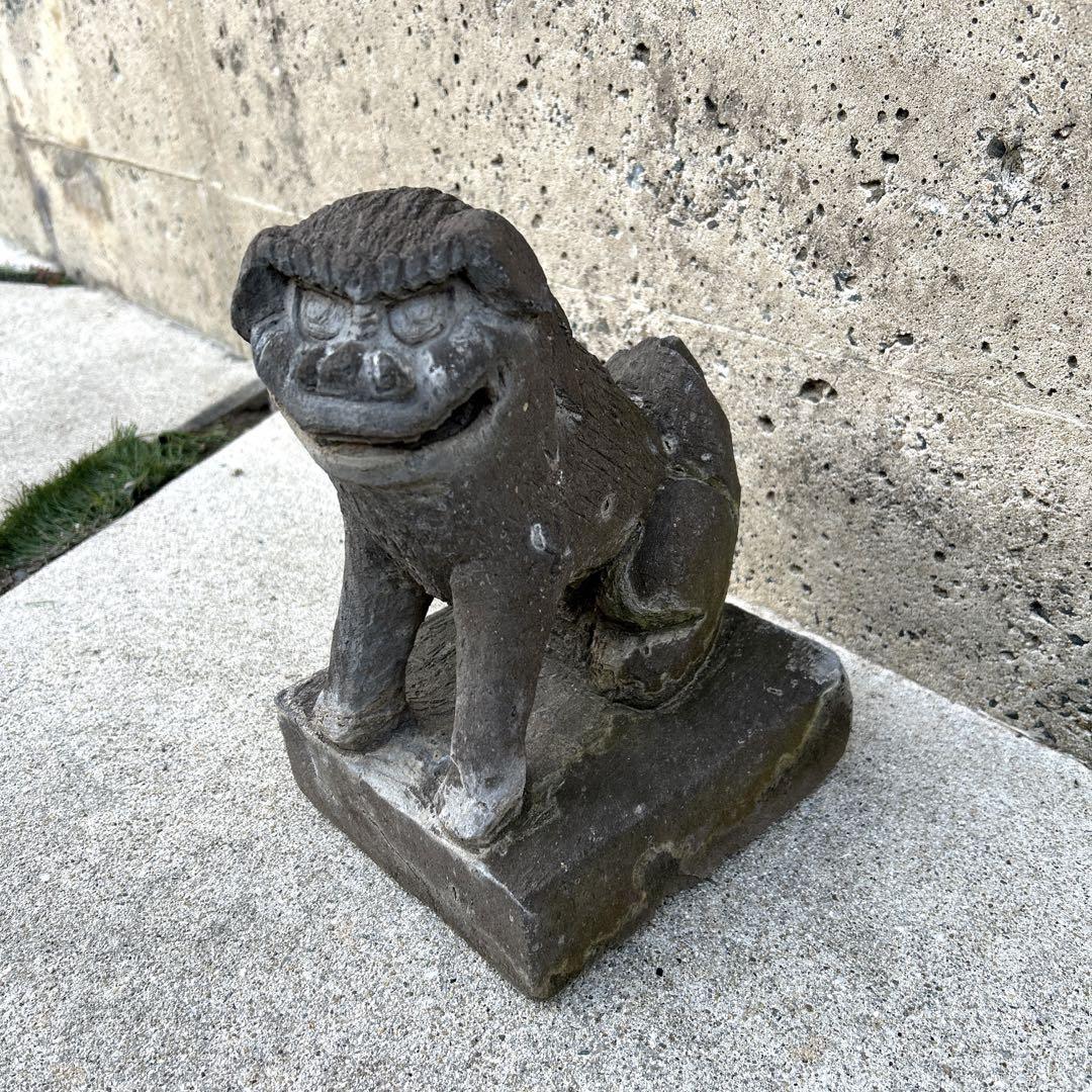 狛犬　骨董　石像