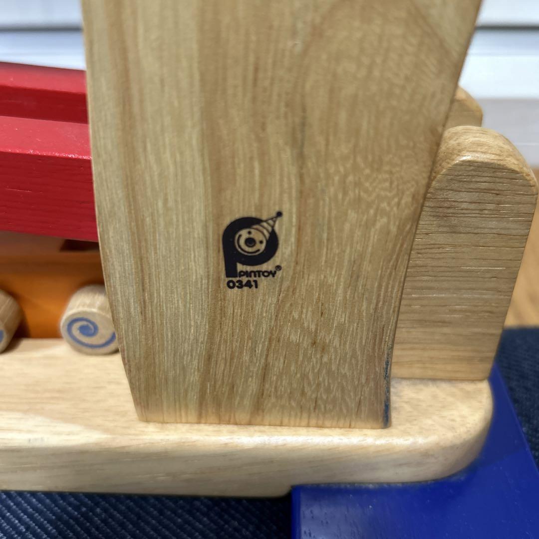 木製玩具　pintoy レインボータワースロープ 木製玩具pintoy レインボータワースロープ